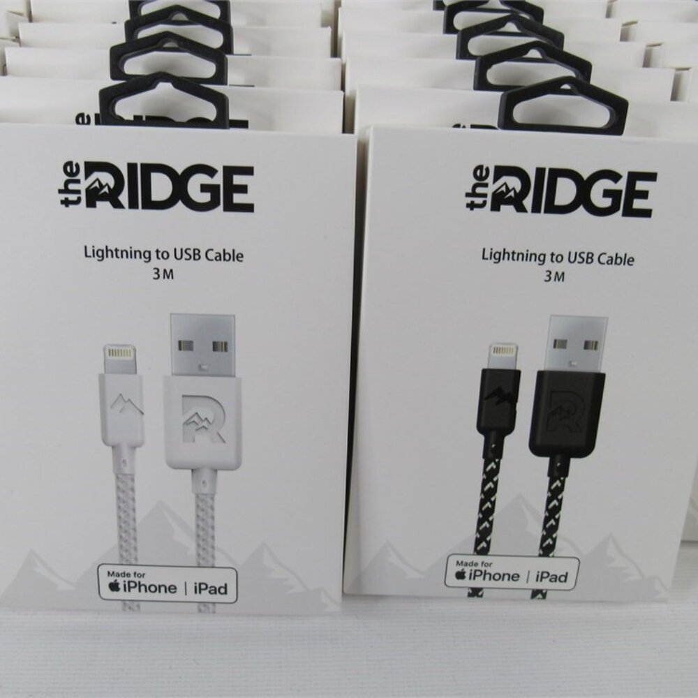 4 iPhone Chargers The Ridge Lightning to USB Cables, 3M